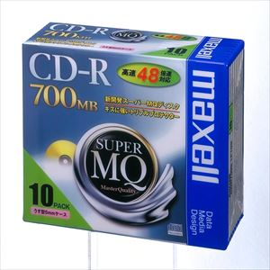 ﾏｸｾﾙ ﾃﾞｰﾀ用CD-R700MB48倍速対応ﾌﾟﾗｹｰｽ入10枚ﾊﾟｯｸ